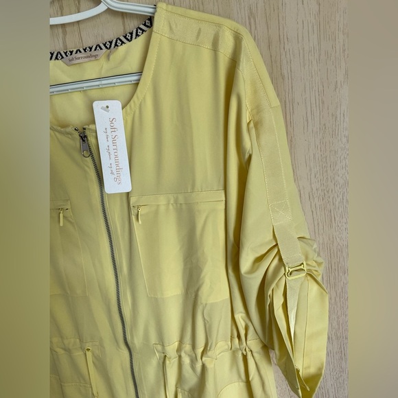 Soft Surroundings Go Lively Traverse Dress Lemon Grass Butter Yellow Sz M NWT - Picture 6 of 14